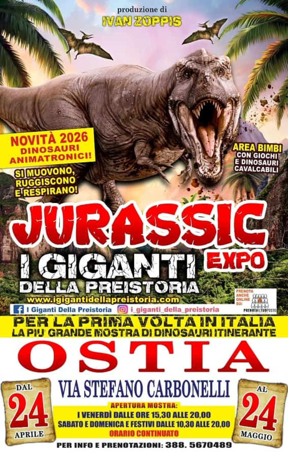 Locandina dell'evento Jurassic Expo Ostia
