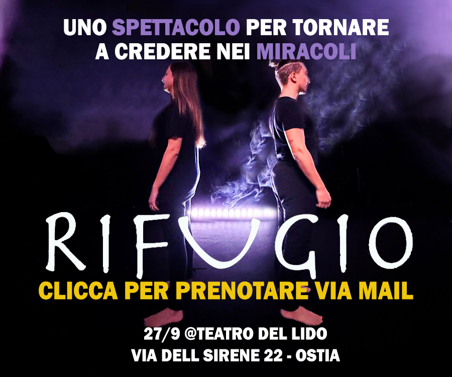 Banner Rifugio spettacolo al teatro del lido